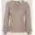 Madeleine Raffinierte Faltenbluse mit Rundhalsausschnitt Beige 36