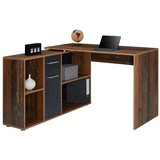 CARO-Möbel Eckschreibtisch Diego Old Style Nachbildung/Betonoptik dunkel