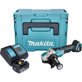 Makita DGA 520 SG1JX1 Akku Winkelschleifer 18 V 125 mm X-LOCK Brushless + 1x Akku 6,0 Ah + (125 mm)