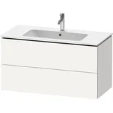 Duravit L-Cube Waschtischunterbau wandhängend Breite Tiefe 481, 2 Schubkästen, passend für "P3 Comfort" Artikel Becken rechts, Farbe: Hochglanz Lack