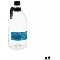 Leknes Flasche Mit Griff Schwarz Durchsichtig Kunststoff 2 L 11,5 x 28,7 x 11,5 cm (6 Stück)