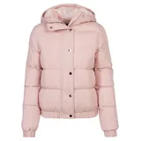 URBAN CLASSICS Ladies Hooded Puffer Jacket in rosa Größe S