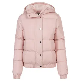 URBAN CLASSICS Ladies Hooded Puffer Jacket in rosa Größe S