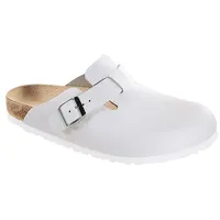 Birkenstock Leder-Clogs "Boston" in Weiß - Weite S - 39