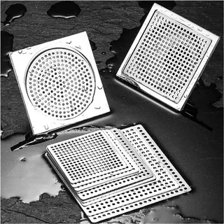 Abflusssieb für die Dusche Haarstopper Badezimmer Bodenablauf Abdeckung Universal Anti-Verstopfung Waschbecken Sieb Dropship Badezimmer Zubehör Ablaufabdeckung Haarsieb (Color : 12.5x12.5cm)