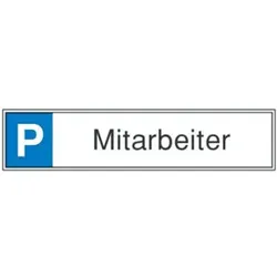 SafetyMarking Parkplatzschild Alu B520xH110 mm Mitarbeiter