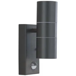 LED Wand Spot Lampe Leuchte Edelstahl Schwarz Außen Veranda Terrasse Beleuchtung