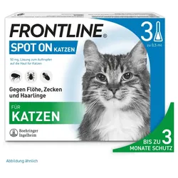 FRONTLINE SPOT-ON gegen Zecken, Flöhe und Haarlinge für Katzen 3 St Lösung