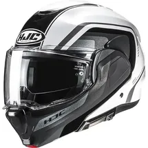 HJC Helmets F100 REFF MC1 Schwarz/Weiß L