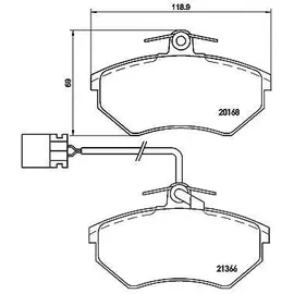 Brembo Bremsbelagsatz, Scheibenbremse