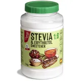 Stevia + Erythrit 18 Süßstoff | 1g = 8g Zucker | 100% Natürlicher Zuckerersat...