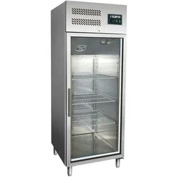 Saro Kühlschrank mit Umluftventilator Modell GN 600 TNG mit Glastür, Inhalt 537 Liter, 68 x 81 x 200 cm