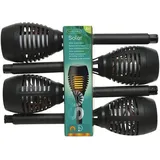 OEM Solarleuchte Kunststoff Ø 7,5 cm Höhe 27 cm 4er Set schwarz