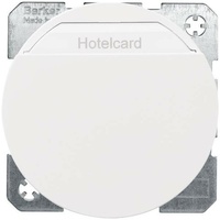 Berker Relais-Schalter mit Zentralstück für Hotelcard polarweiß glänzend