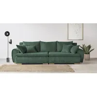 Home Affaire Big-Sofa HOME AFFAIRE "Katja, B: 275 cm - OTTO. Verlässliche Qualität.", grün (dunkelgrün), B:275cm T:108cm, 100% Polyester, Sofas, Big-Sofa, Mega-Sofa mit 4 Zierkissen