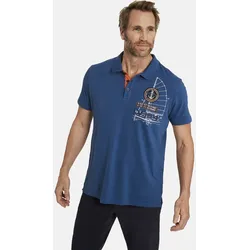 Poloshirt JAN VANDERSTORM "Poloshirt NICCO", Herren, Gr. 6XL, blau (royal blau), Obermaterial: 100% Baumwolle CO., Shirts