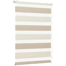 Sekey Doppelrollo Klemmfix 40 x 130 cm Beige/Braun