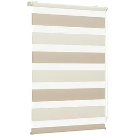 Sekey Doppelrollo Klemmfix 40 x 130 cm Beige/Braun