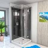 AcquaVapore Dampfdusche Duschtempel Sauna Dusche Duschkabine D38-03R2 80x80 cm