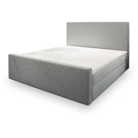 masseno Boxbett, Hellgrau, Holz, 160x200 cm Schlafzimmer, Betten, Boxspringbetten