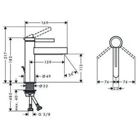 Hansgrohe Finoris Einhandmischer Chrom