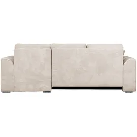 OTTO home Ecksofa OTTO HOME "BEATRICE optionale Schlafsofa mit Bettkasten, B/T/H: 265/170/86 cm", beige (creme), B:265cm H:86cm T:170cm, 100% Polyester, Sofas, Ecksofa, L-Form, wahlweise auch mit Bettfunktion und Bettkasten