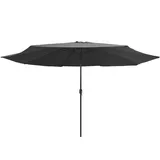 vidaXL Sonnenschirm mit Metall-Mast Ø 400 cm anthrazit
