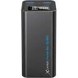 Xlayer Powerstation (20000 mAh, 65 W, 74 Wh), Powerbank, Schwarz