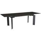Wohnling Esszimmertisch 180 cm Glas Schwarz Esstisch Ausziehbar Modern Groß - Schwarz
