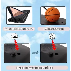 XMTECH Basketballständer 200-305 cm Schwarz/Rot
