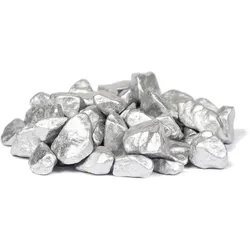 Deko Steine, 9-13mm, ca. 750g, in Zylinderdose, silber
