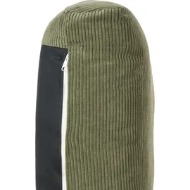 Beliani 4-Sitzer Ecksofa Rechts Grün Cord-Stoffbezug mit Breiten Hohen Armlehnen Hohe Rückenlehne Diecke Sitzkissen Modern Wohnzimmer Stoffsofa - Grün/Braun