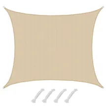 AMANKA UV Sonnensegel Wasserdurchlässig 6x5 Rechteckig - Sonnenschutz Garten Terrasse