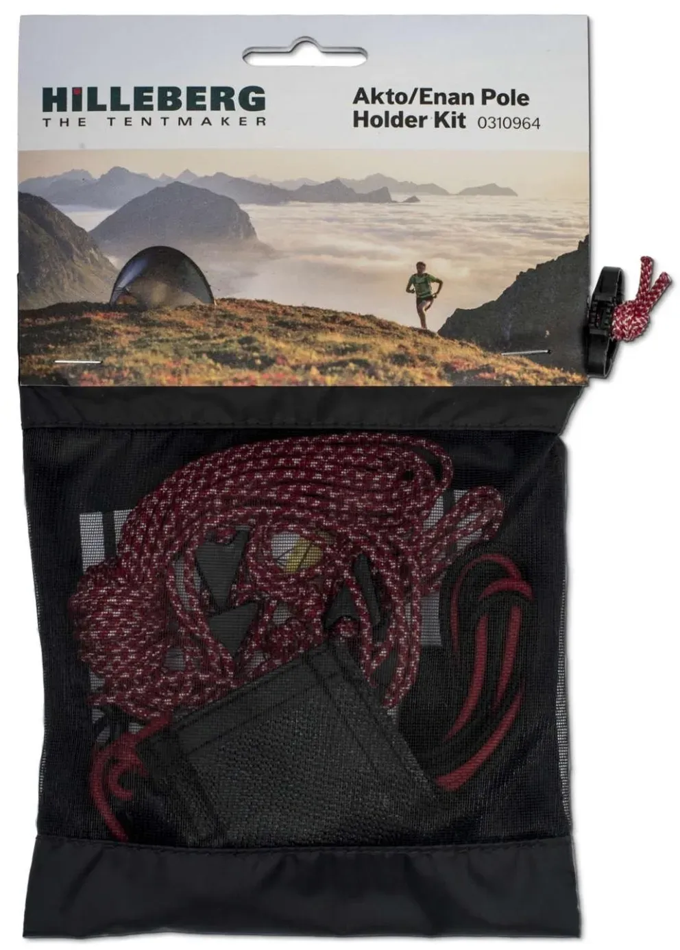 Hilleberg Akto / Enan Stangenhalter-Set - STK - rot