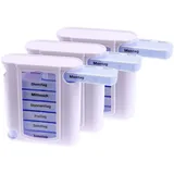 BigDean 3er Set Tablettenbox 7 Tage Wochendispenser Tablettendispenser Woche Medikamentendispenser Tower