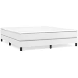 vidaXL Boxspringbett Weiß 180x200 cm Kunstleder1371015