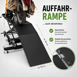 Trutzholm Motorradhebebühne hydraulisch 360 kg Breite 50 cm kleiner Motorradlift Schere... schwarz