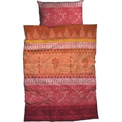 Bettwäsche CASATEX "Indi", orange, B/L: 135cm x 200cm, , Satin, B/L: 80cm x 80cm, Satin, Obermaterial: 100% Baumwolle, Bettwäsche, romantisch, orientalisch, weich und gemütlich