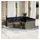 vidaXL Gartensofa-Set 9-tlg. grau Polyrattan