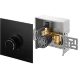 OVENTROP Unibox RTL Rücklauftemperaturregelung Echtglas schwarz mit Ventil und Thermostat