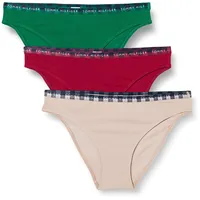 Tommy Hilfiger Damen 3P UW0UW03920 Bikini Hose, Rot (Royal Berry/Bal Beige/Deep Emerald), M (3er Pack) - M