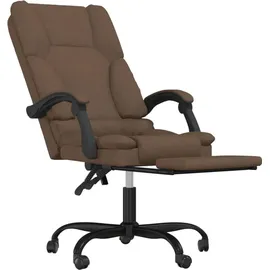 vidaXL Bürostuhl mit Massagefunktion Stoff Braun