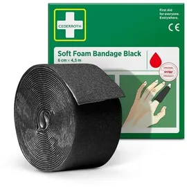 CEDERROTH Soft Foam Bandage selbsthaftend elastisch,schwarz Rl.6cmx4,5m