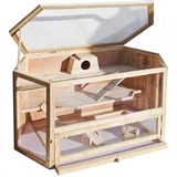Wiltec Nagerkäfig XXL 3 Etagen 115 x 60 x 58 cm braun