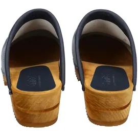 Sanita Comfortwear Clog "Wood-Lotte open, - Blau