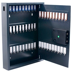 pavo High Security Magnettag Schlüsseltresor grau mit 50 Haken Elektronikschloss