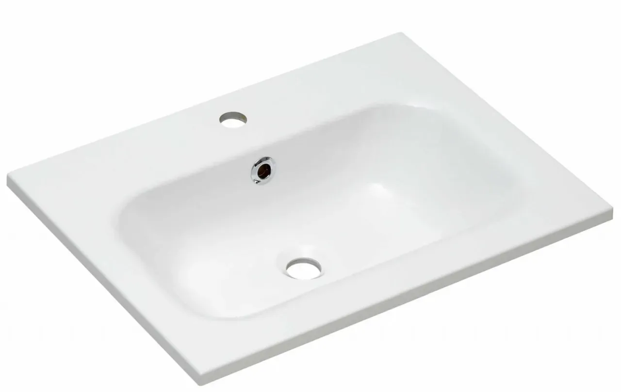 Pelipal Serie 6110 Mineralmarmor-Waschtisch MMWT73-610, B:610, H:20, T:460mm MMWT73-610