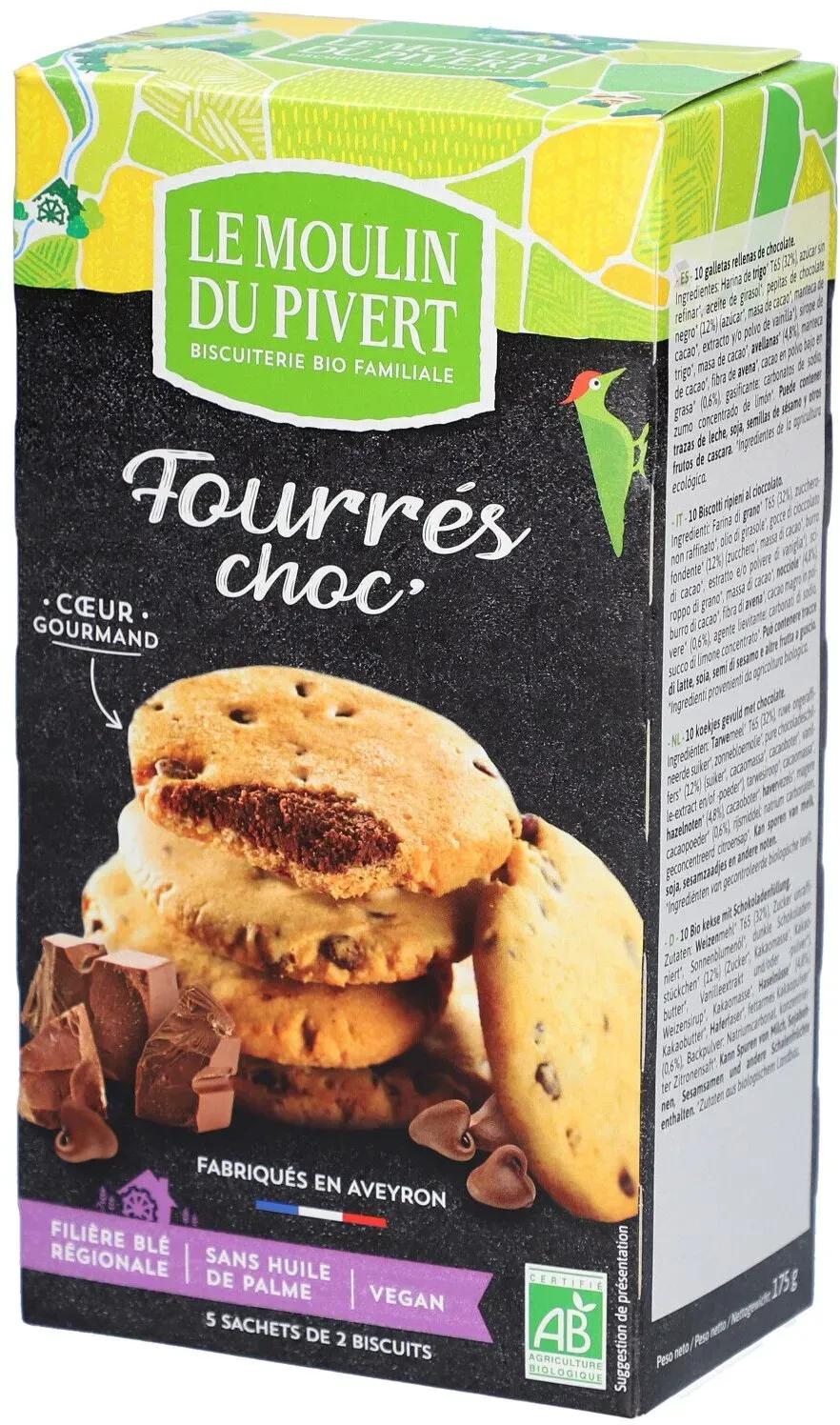 LE Moulin DU Pivert Cookies mit Schokolade gefüllt