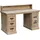 SIT Möbel Schreibtisch mit 1 Tür, 3 Schubladen | Mango-Holz natur | B 132 x T 65 x H 90 cm | 14507-01 | Serie DAIPUR