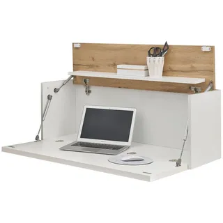 furn.design Sekretär weiß Eiche Wotan, Nachbildung,Eiche, 100x35x30 cm, Arbeitszimmer, Schreibtische, Sekretäre